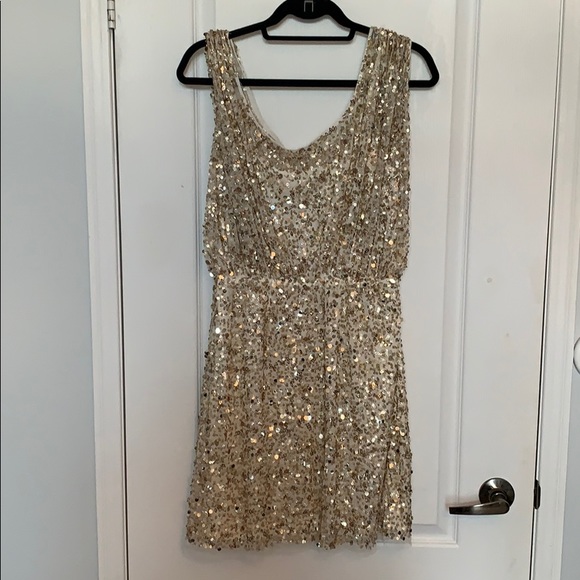 Gold sequin formal dress - Picture 1 of 2